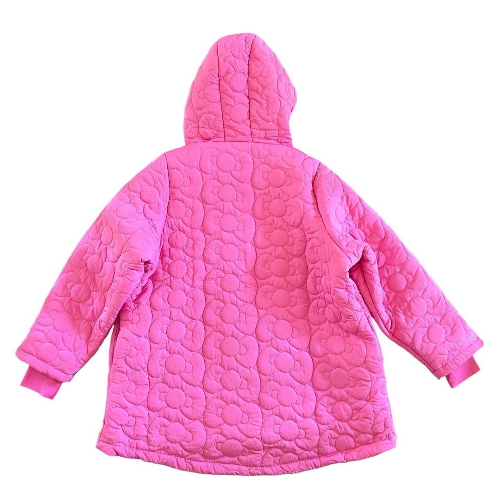 NWT Forever 21 X Hello Kitty & Friends Oversized Pink Bow Puffer Jacket Small - Picture 8 of 11